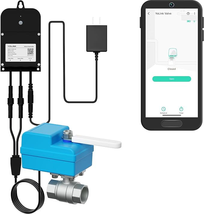 Smart water valve system with app control