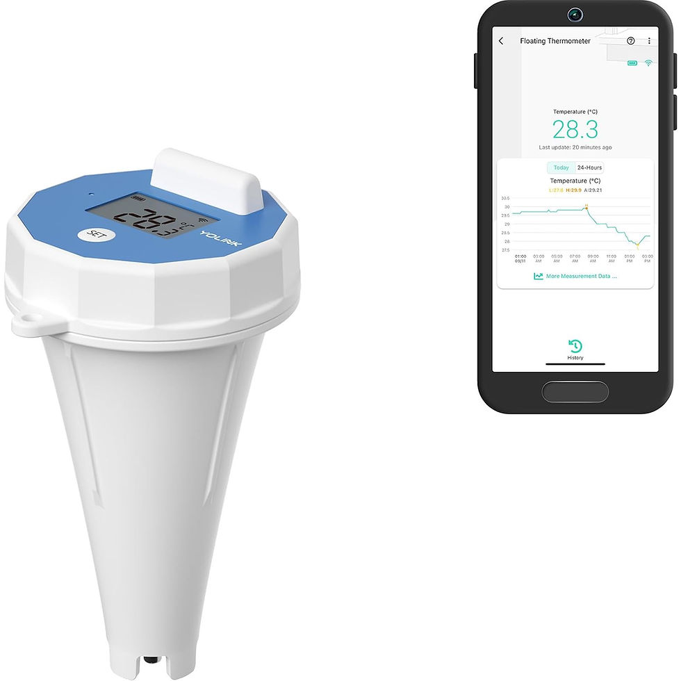Wireless water sensor with mobile app: monitor temperature and more