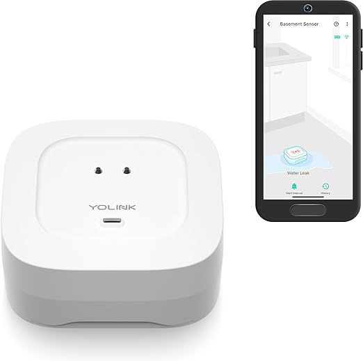 YOLINK smart water leak detector with mobile app