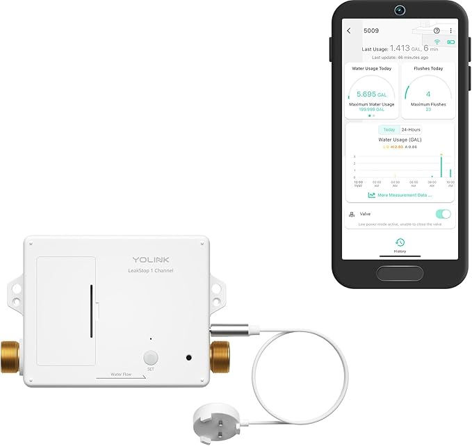 Water meter with mobile app: monitor usage