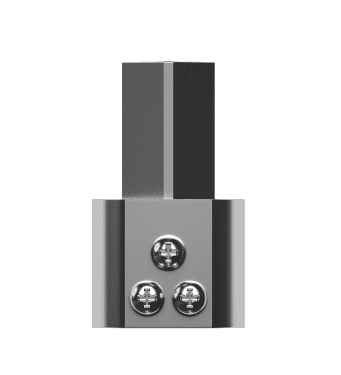 Chrome adapter with three screws