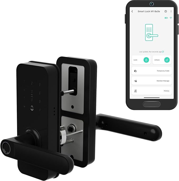Smart lock with keypads and smartphone app