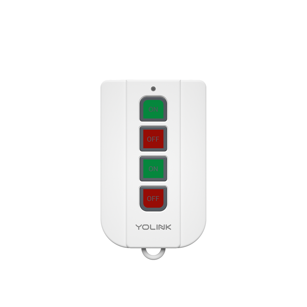 White four-button YOLINK remote control