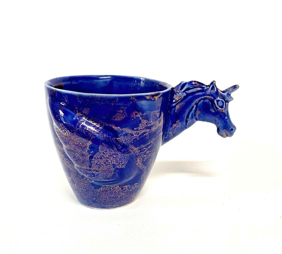 Kullattu sininen muki, 2,5dl - Sami Rinne Design