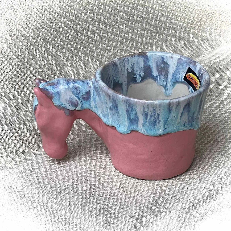 Pieni hevosmuki 2 dl, sini-vaaleanpunainen - Taika Savi