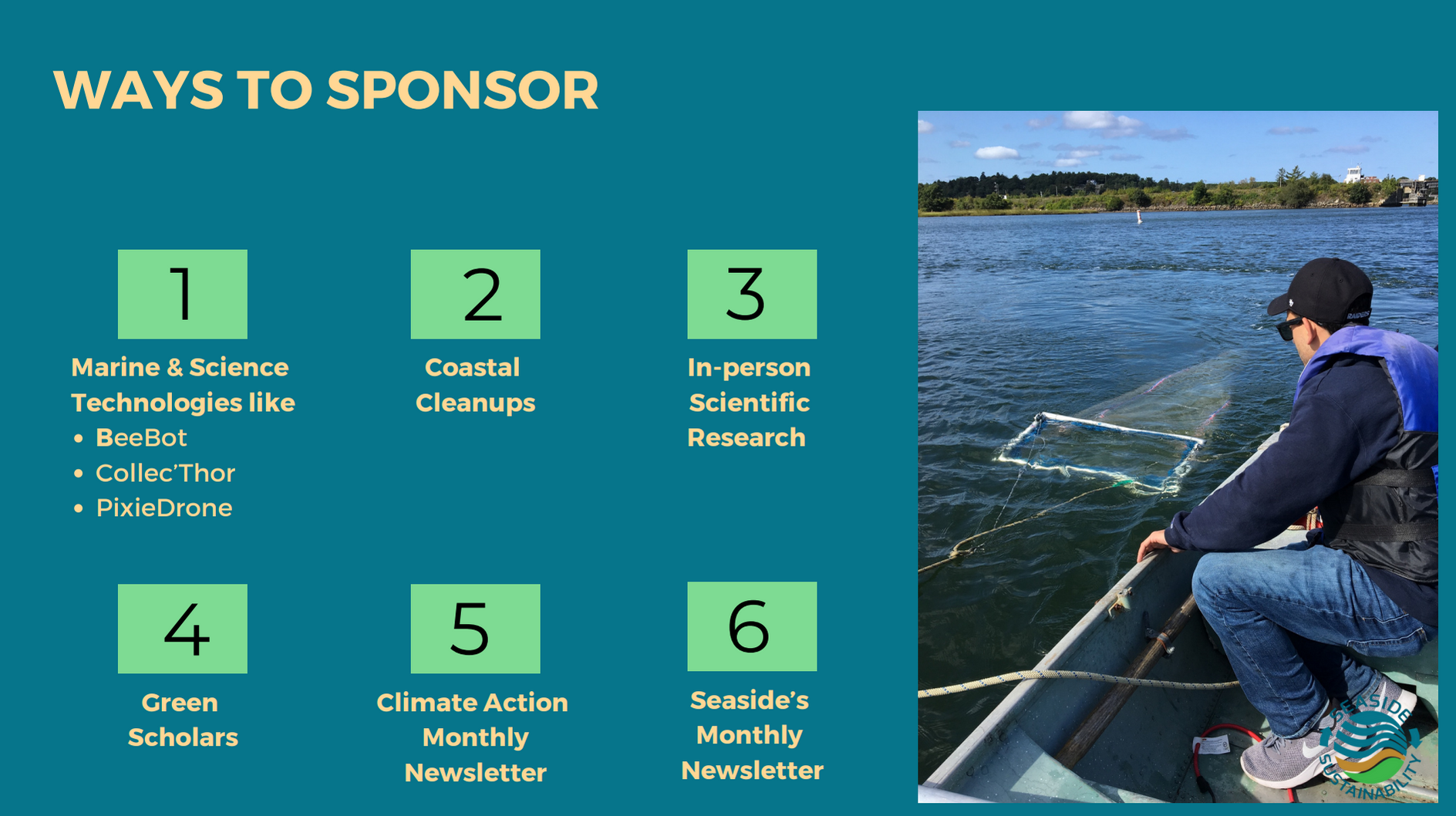 Ways to Sponsor Seaside Sustainability