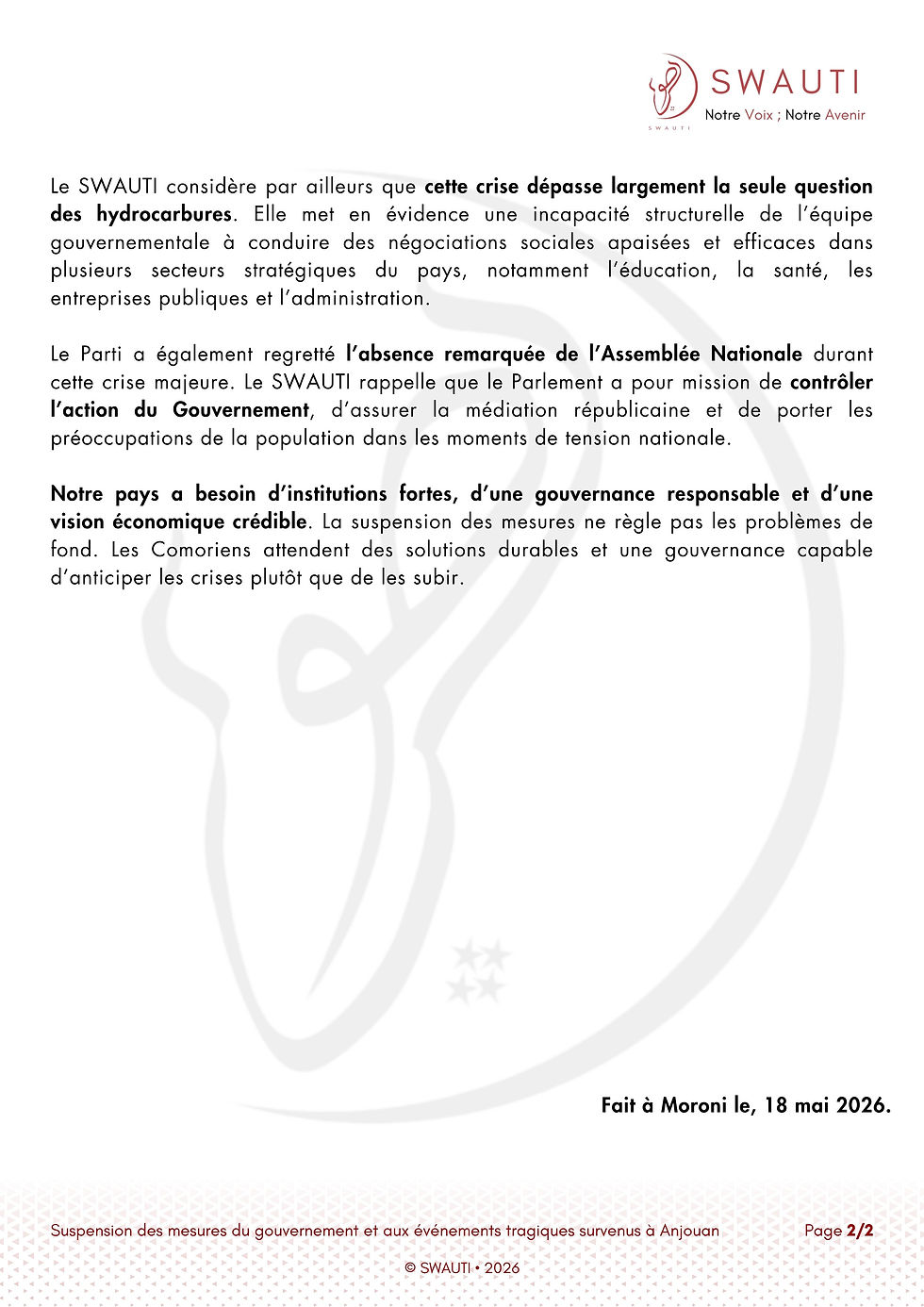 Communiqué de Presse 004 - Page 2