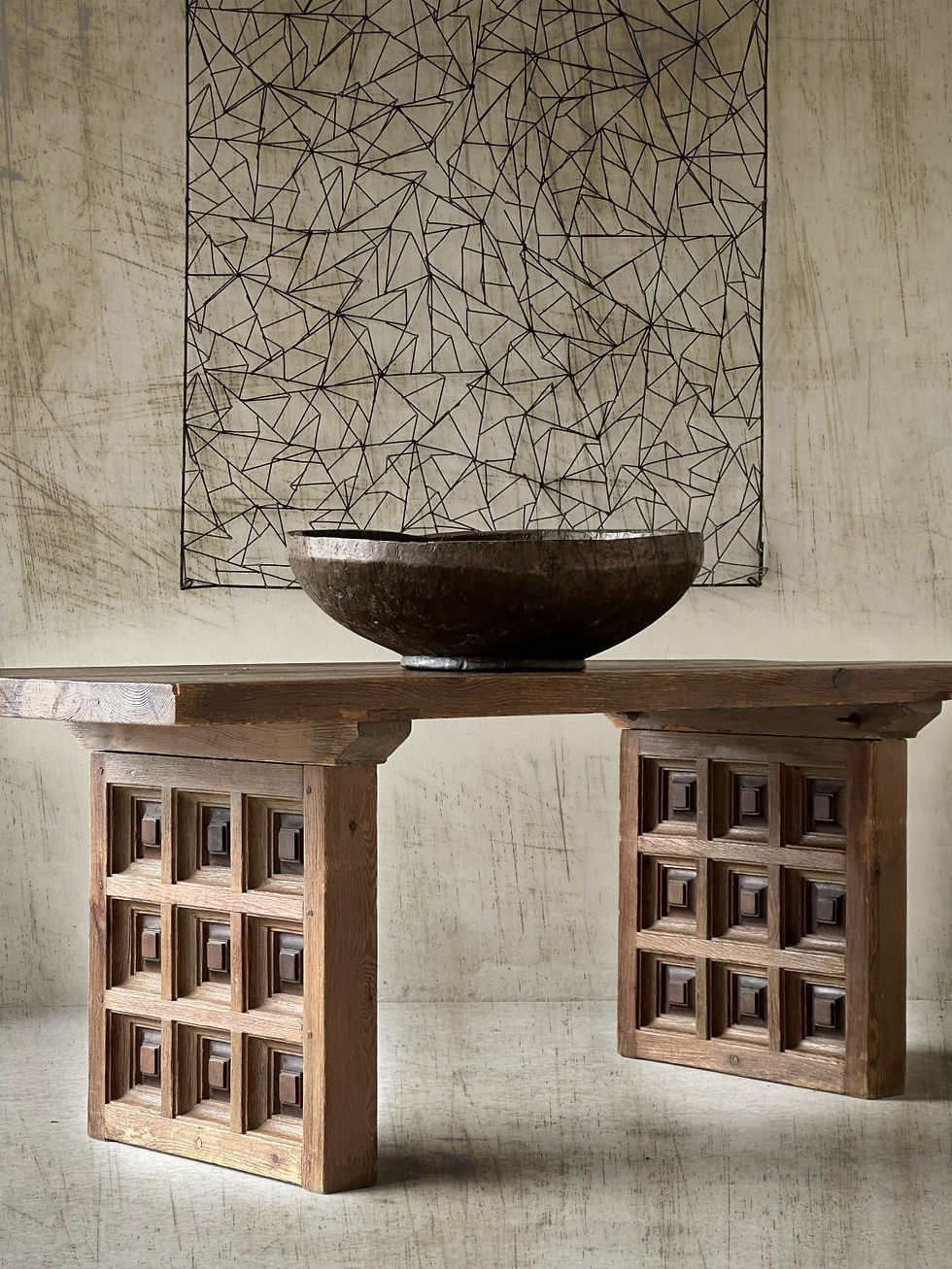 Hand crafted solid wood classy design dining table