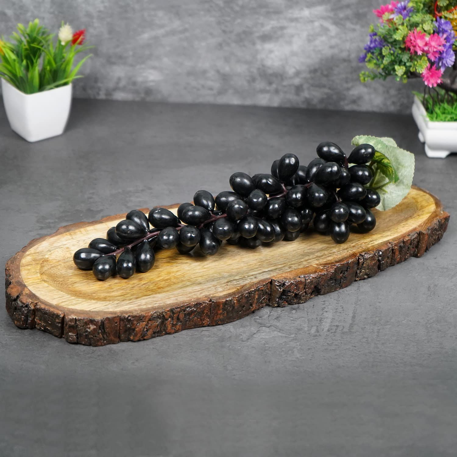 Mango Wood Handmade & Handcrafted Wooden Serving Tray (Natural Finish)