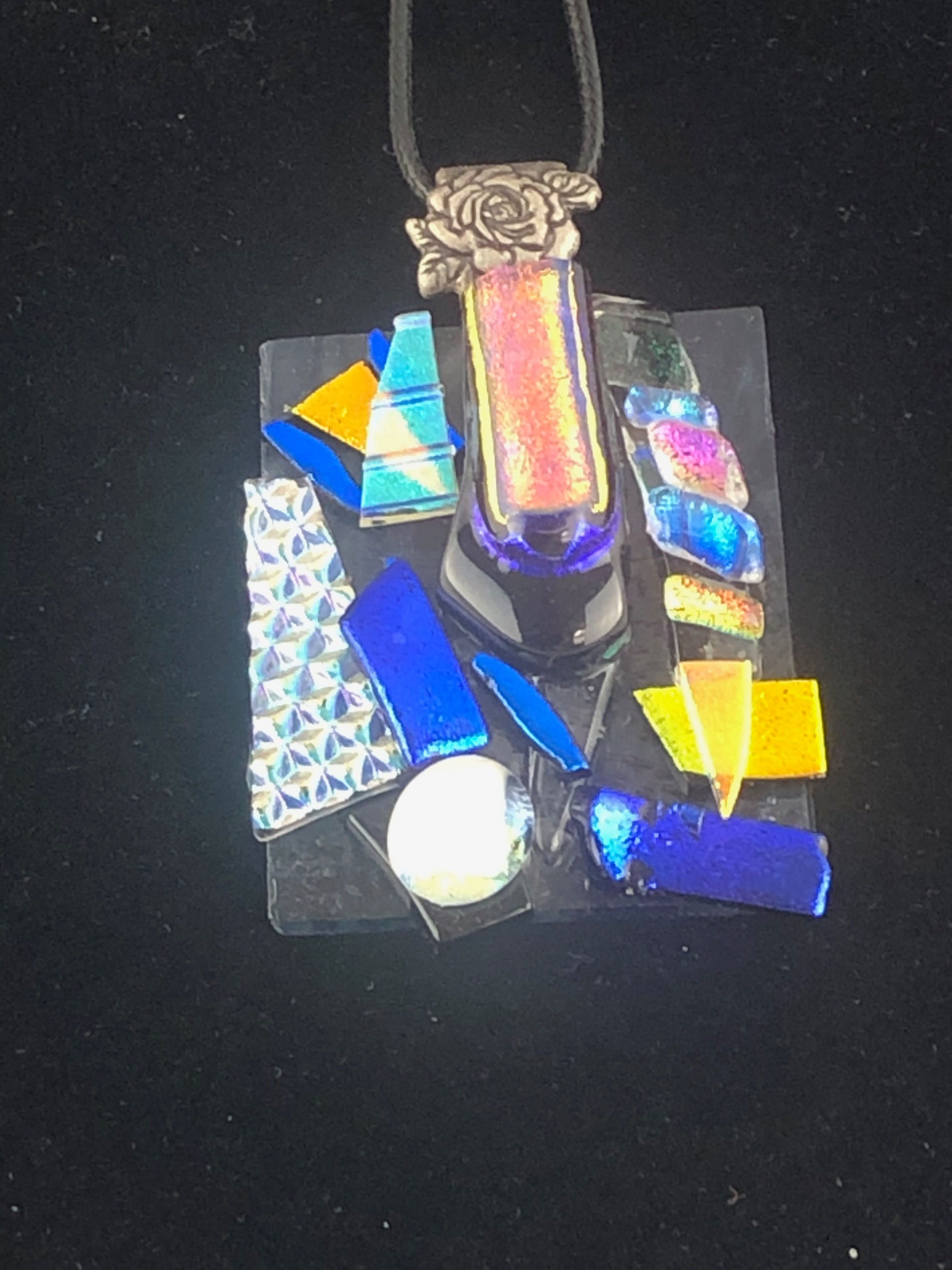 Blue/Orange/Yellow on Black