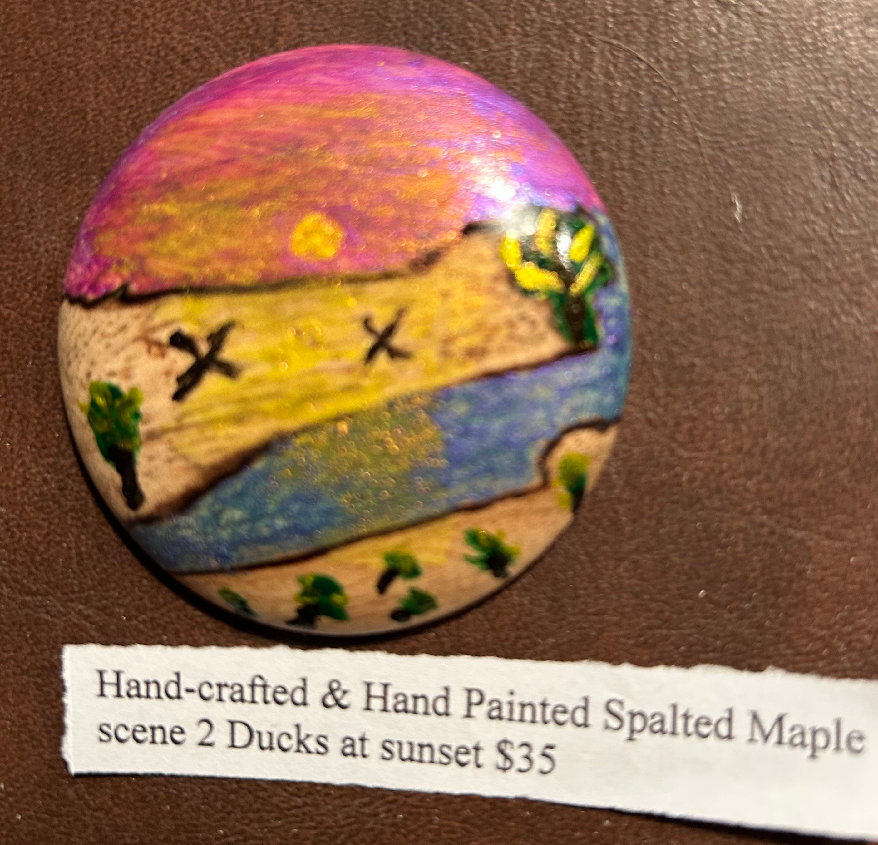 Pendant - Ducks Flying at Sunset