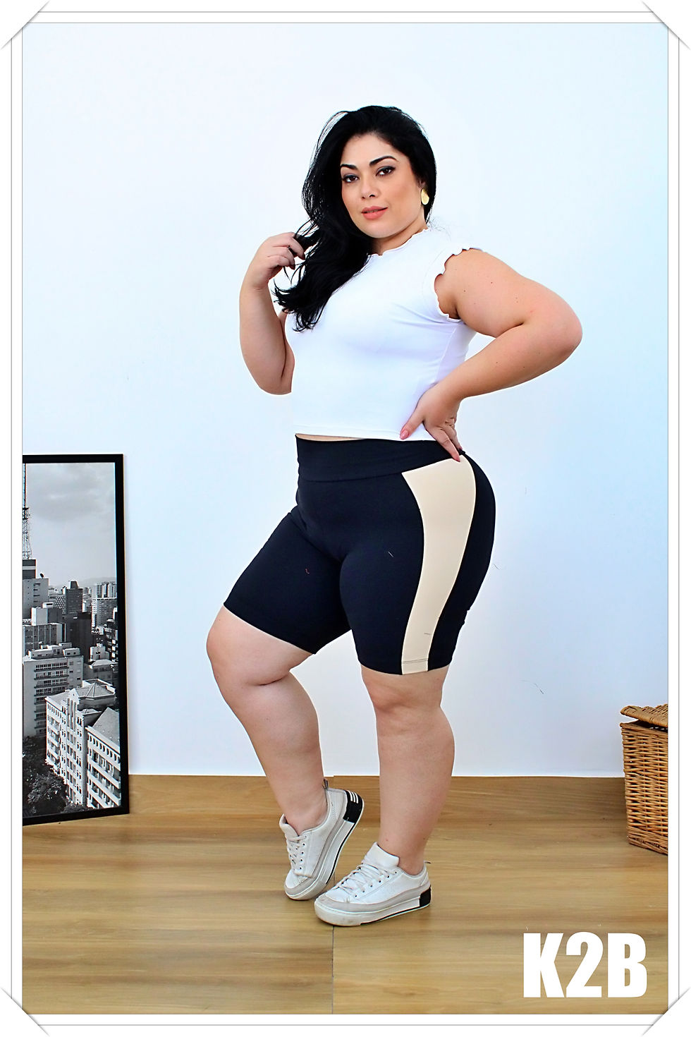 Miniatura: SHORTS PLUS SIZE MEIRERI REF F009793