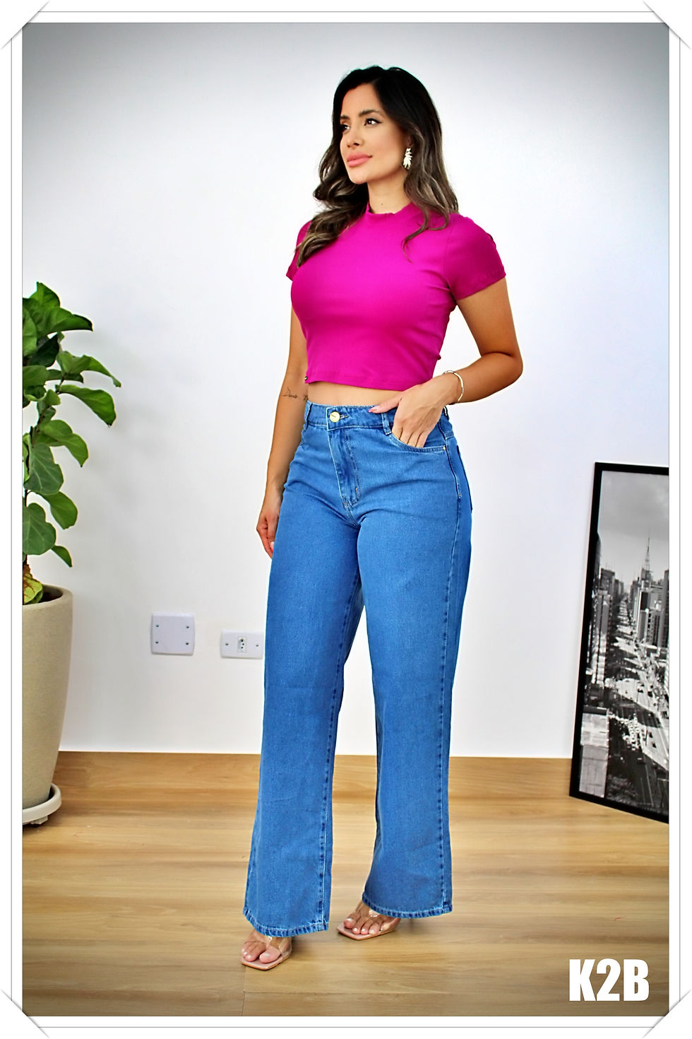 Miniatura: CALÇA WIDE LEG DEMILIA AD REF 190360038