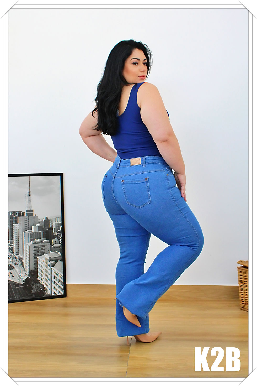 Miniatura: CALÇA FLARE PLUS SIZE MERINE REF 190180170
