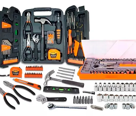 Kit Jogo De Ferramentas Completo C/ Soquetes E Chaves Manutenção Solar