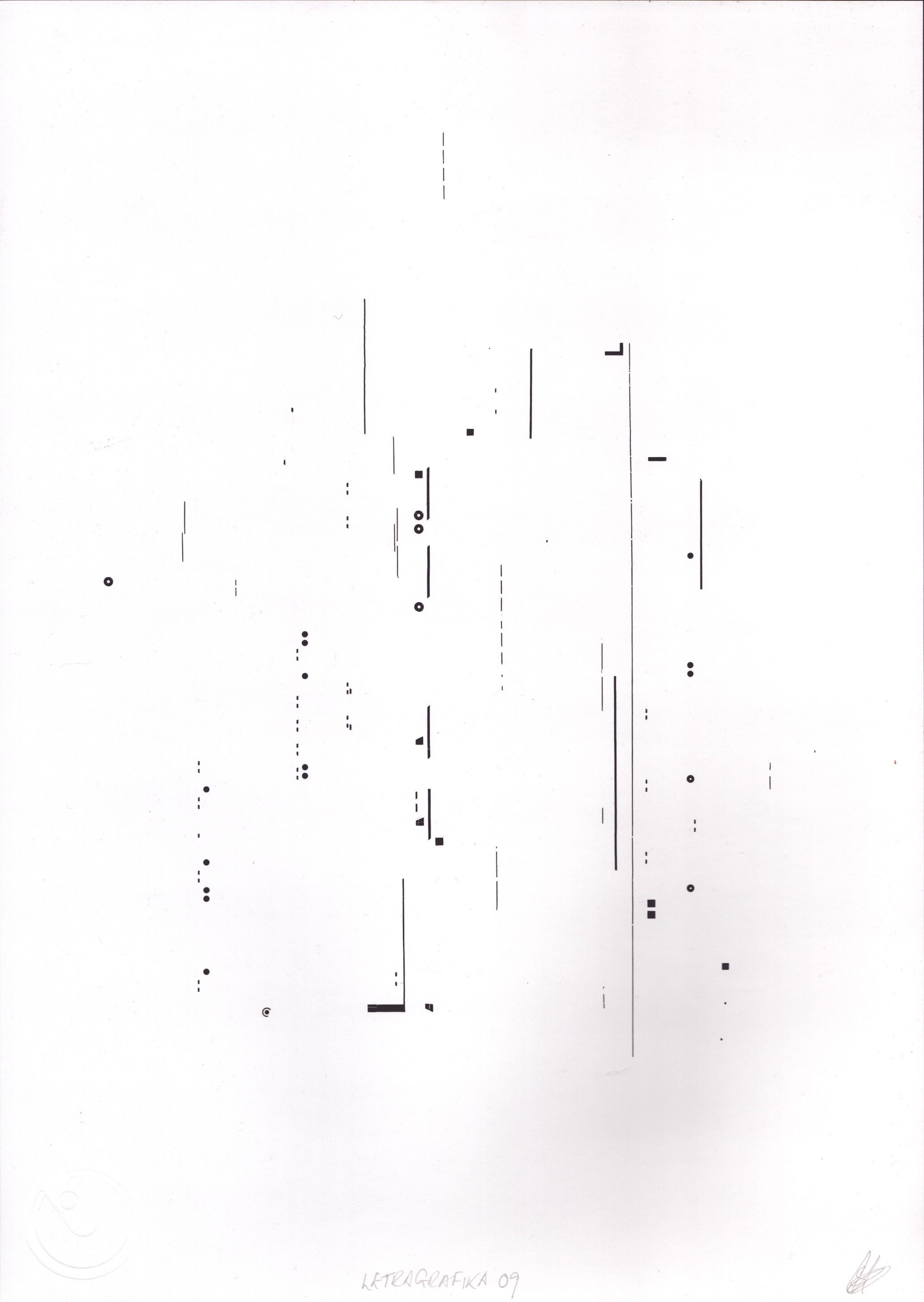 Letragrafika 09 - Original (Series of 50) - Letraset on Bristol Paper - A3