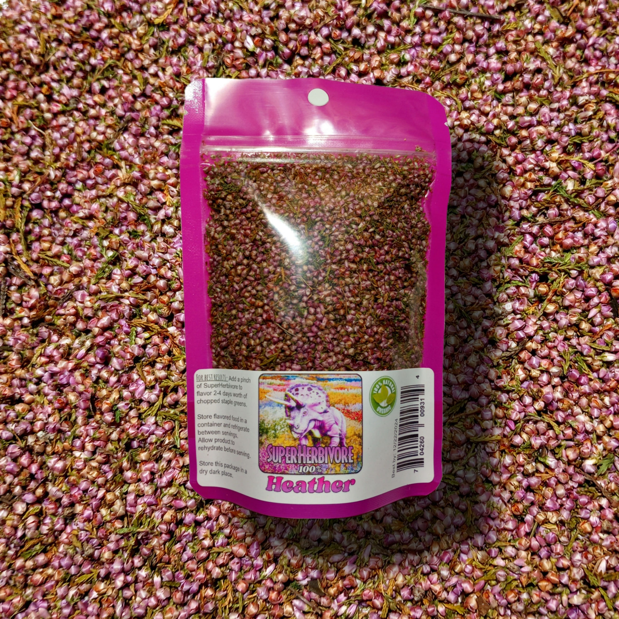 100% Heather SuperHerbivore ( food topping for Reptiles )