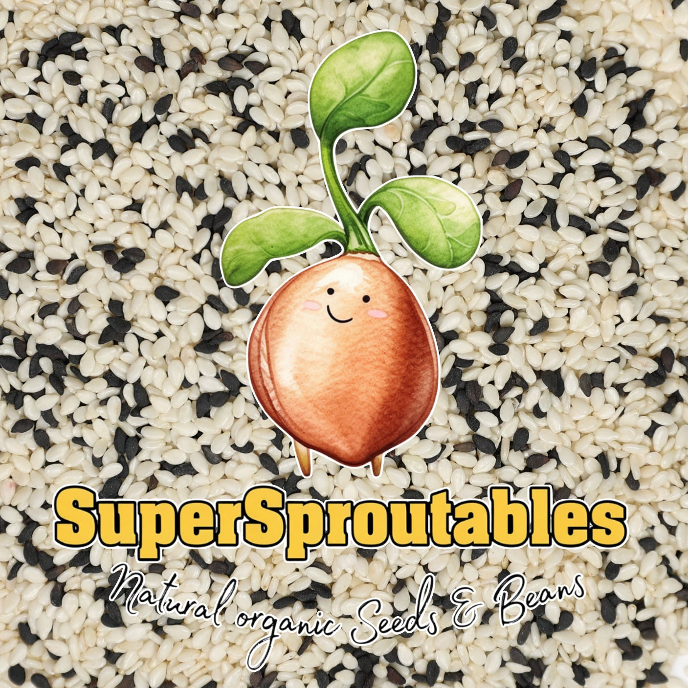 Sesame Seed (Black & White) by SuperSproutables.com