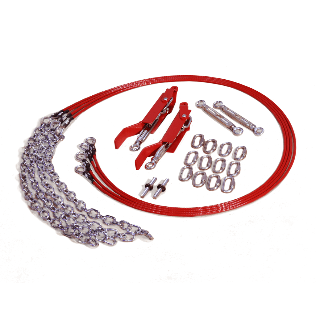 GYMNOVA - Câblerie courte pour barre fixe 4 x 2m