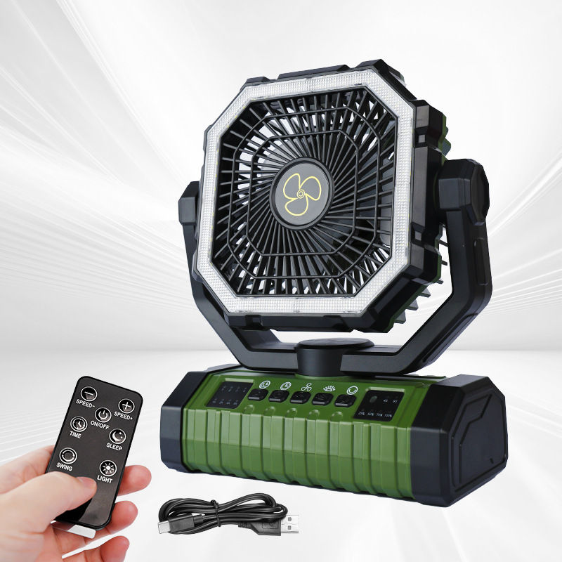 Thumbnail: Portable Camping Fan with LED Light