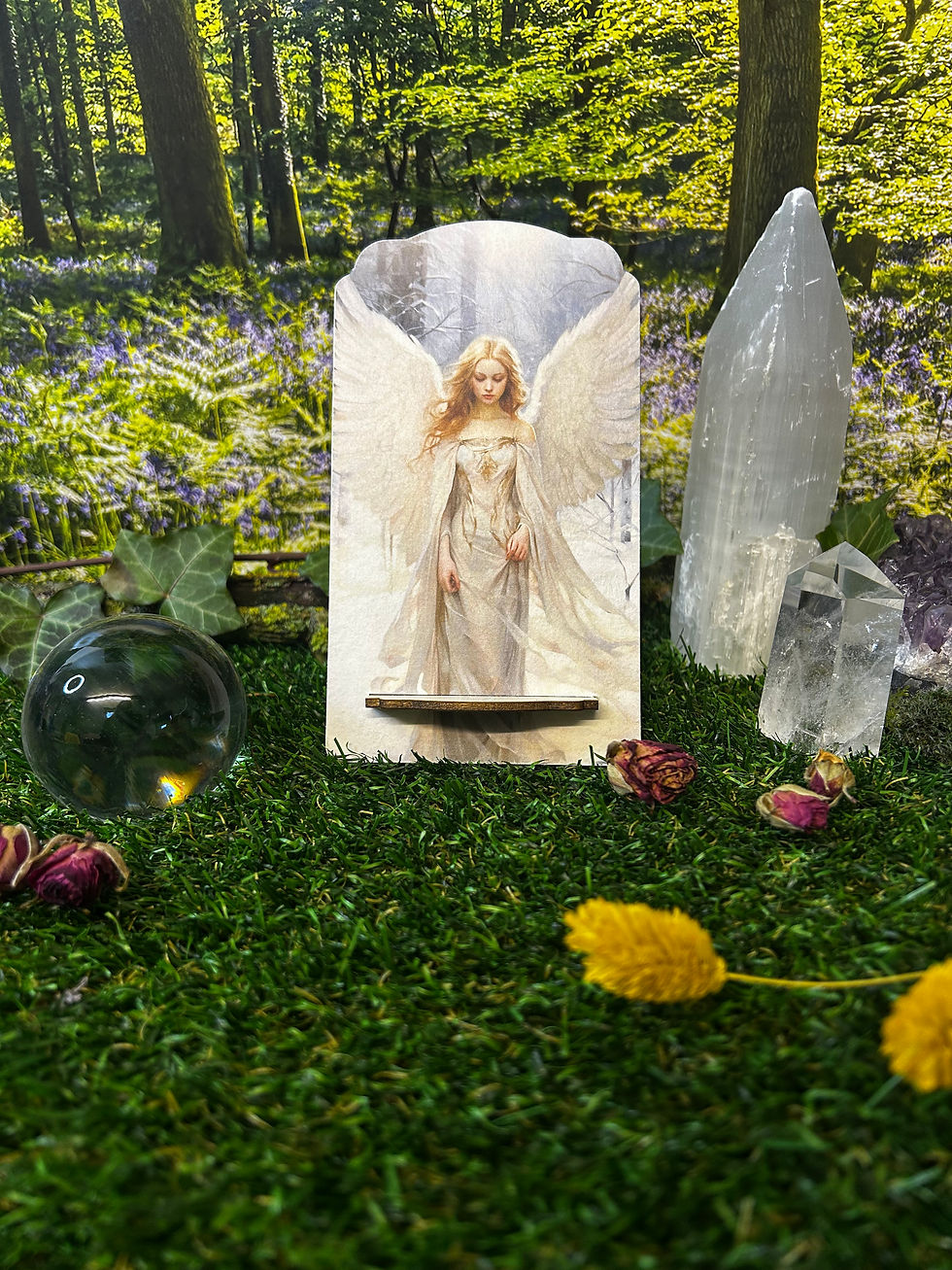 Thumbnail: Wooden Tarot & Oracle Stand, Card Holder, Angel