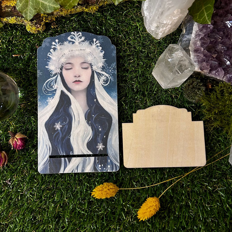 Thumbnail: Wooden Tarot & Oracle Stand, Card Holder, Snow Queen