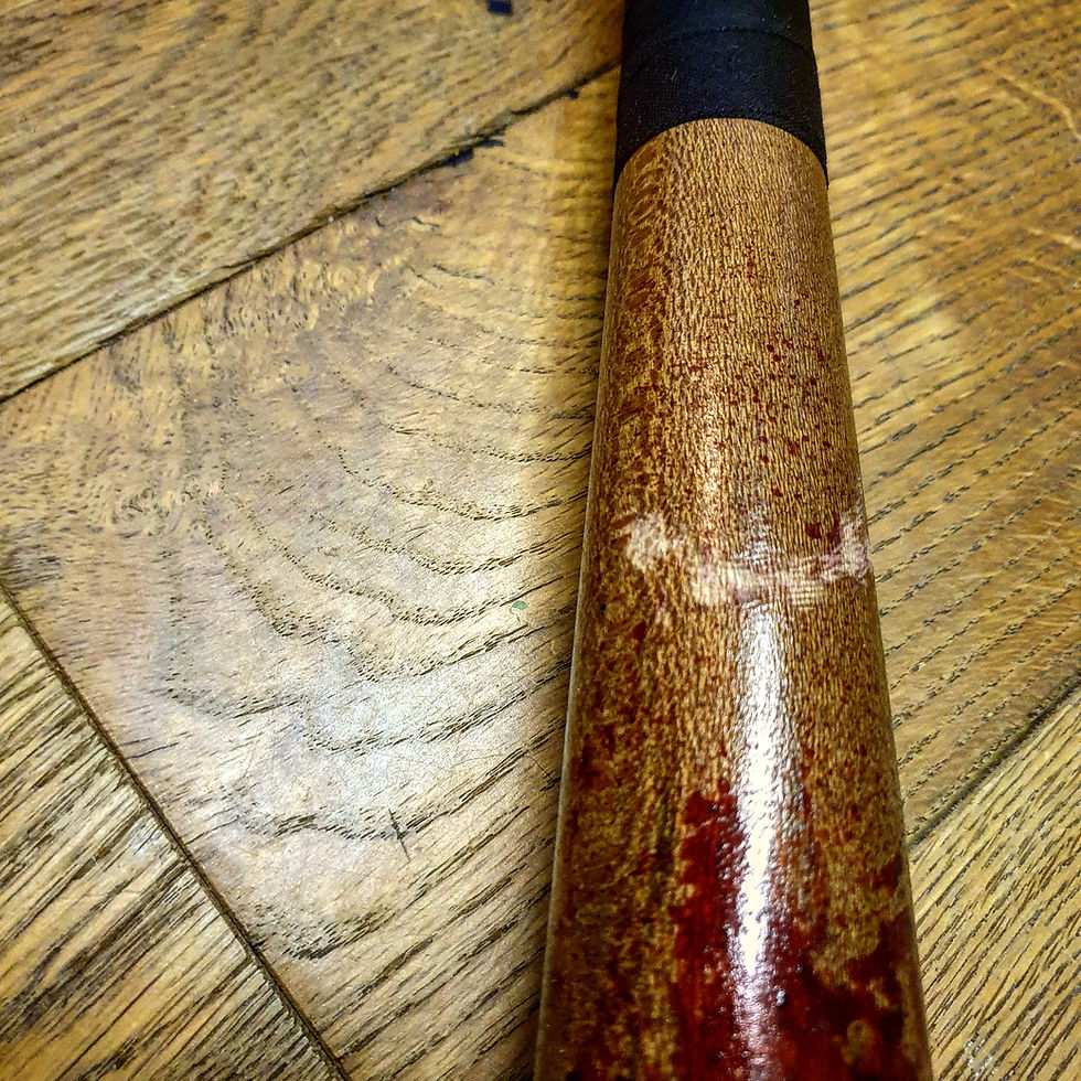 Thumbnail: ⭐LOST LUCILLE  BLOODY EDITION⭐ whisperer bat (Leather barbed wire)  replica prop