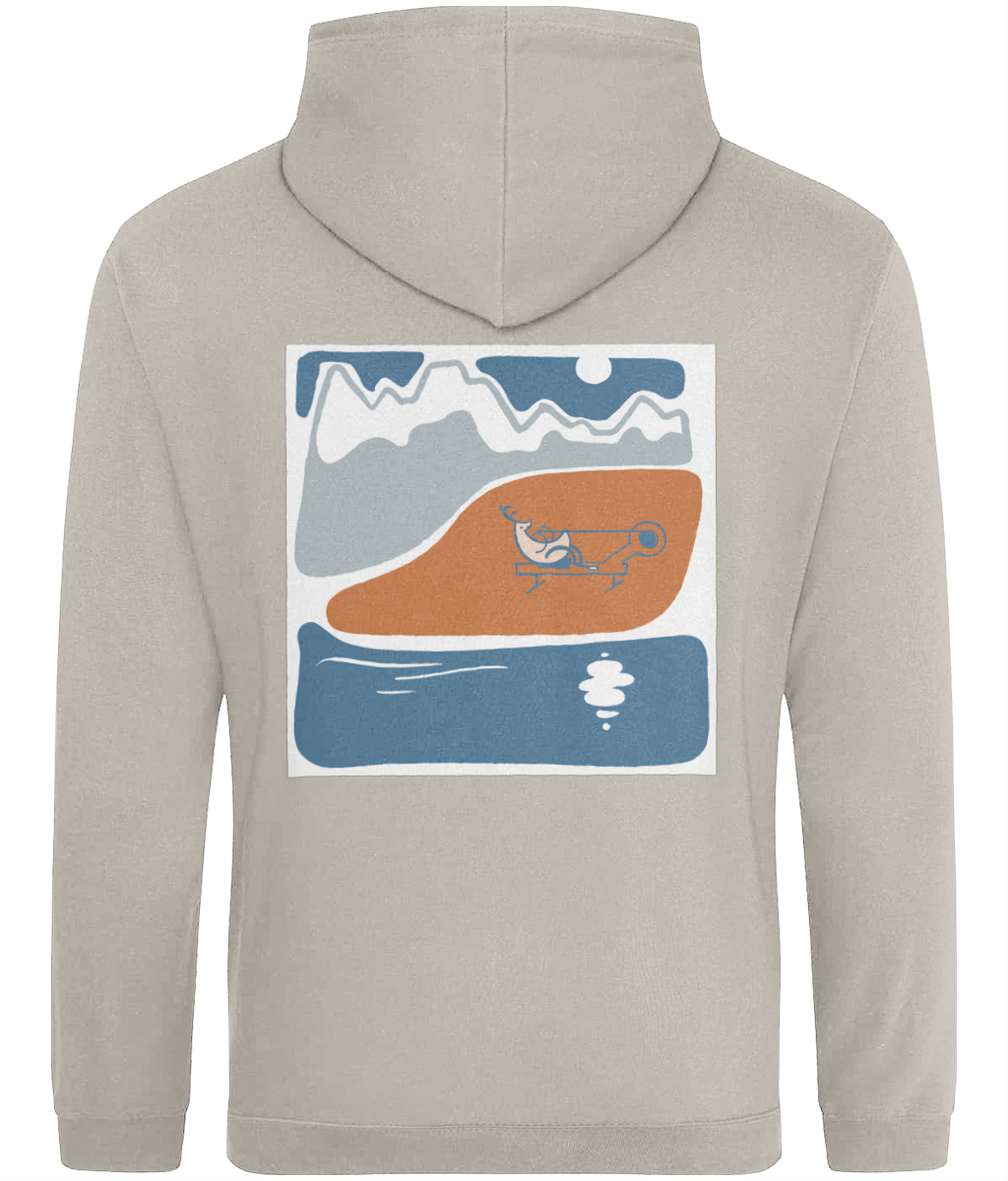 Rowing deer lightweight hoodie (light colours)