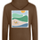 Thumbnail: Running deer lightweight hoodie (dark colours)