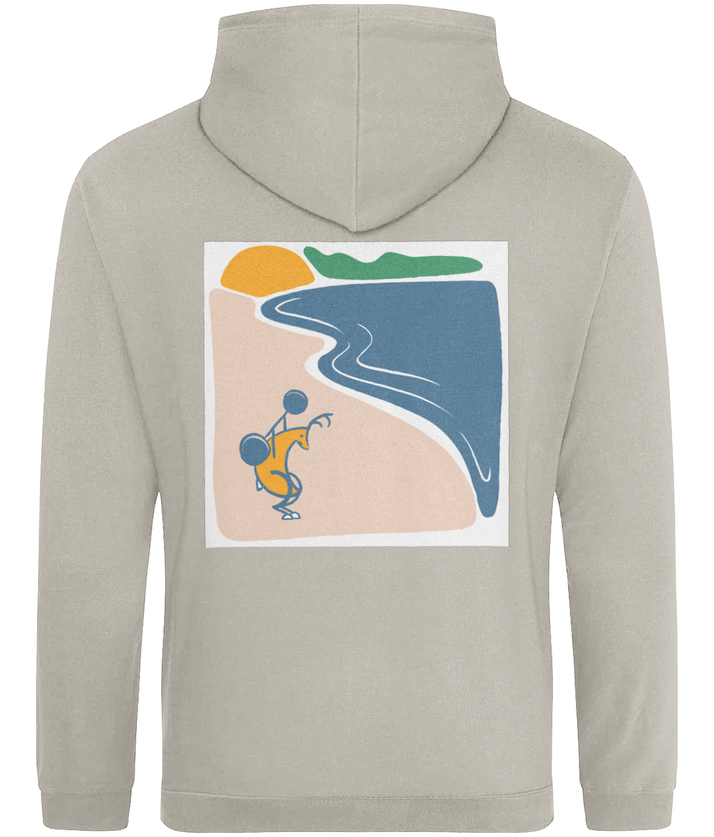 Squatting deer lightweight hoodie (light colours)