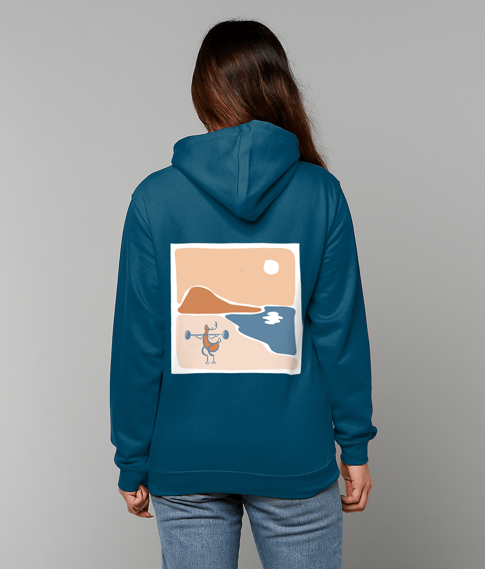 Thumbnail: Shoulder press deer lightweight hoodie (dark colours)