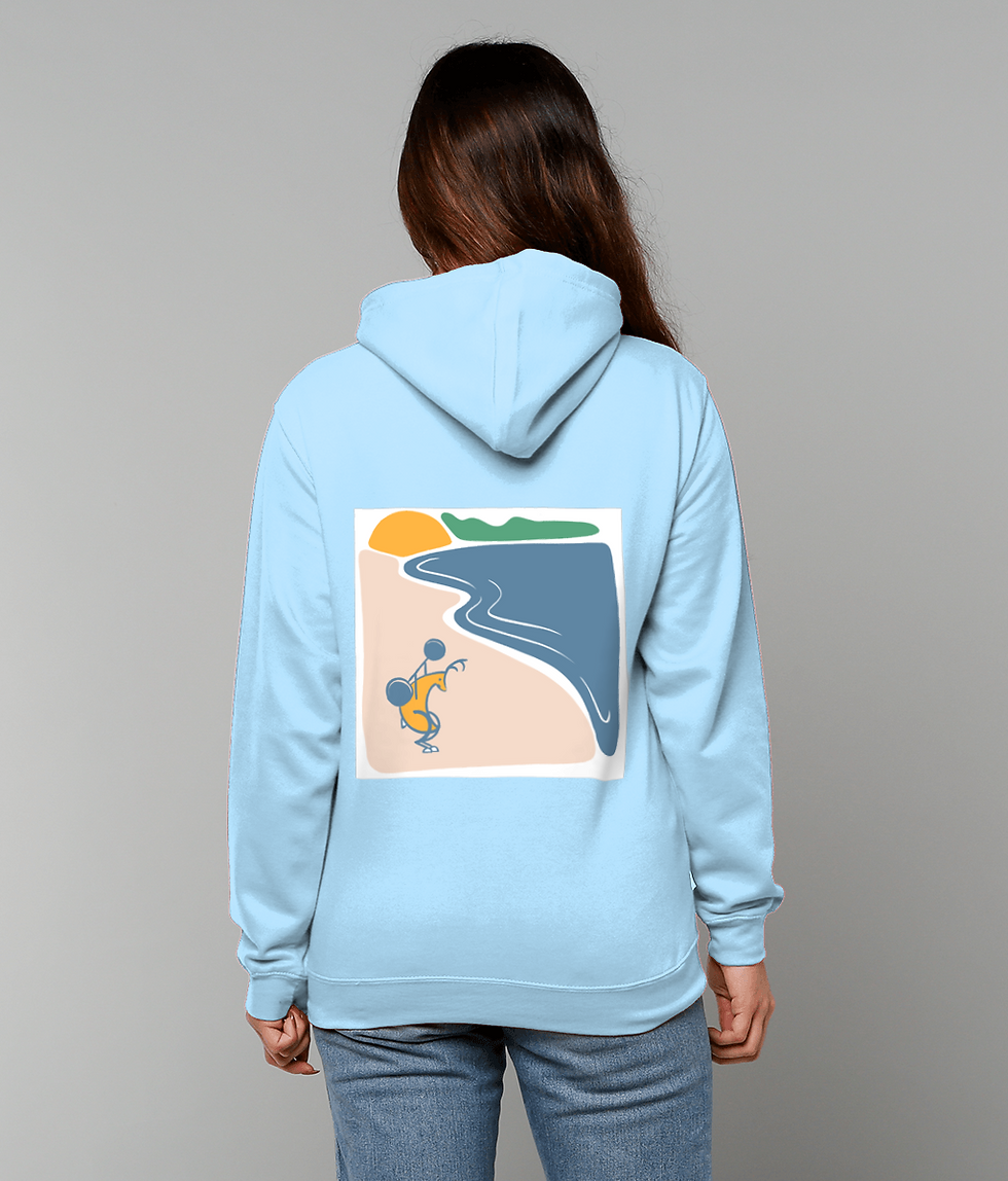 Thumbnail: Squatting deer lightweight hoodie (light colours)