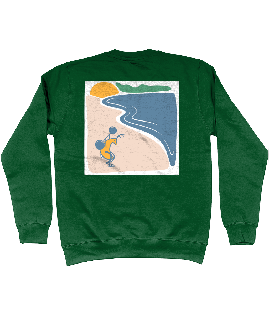 Squatting deer (dark colours)