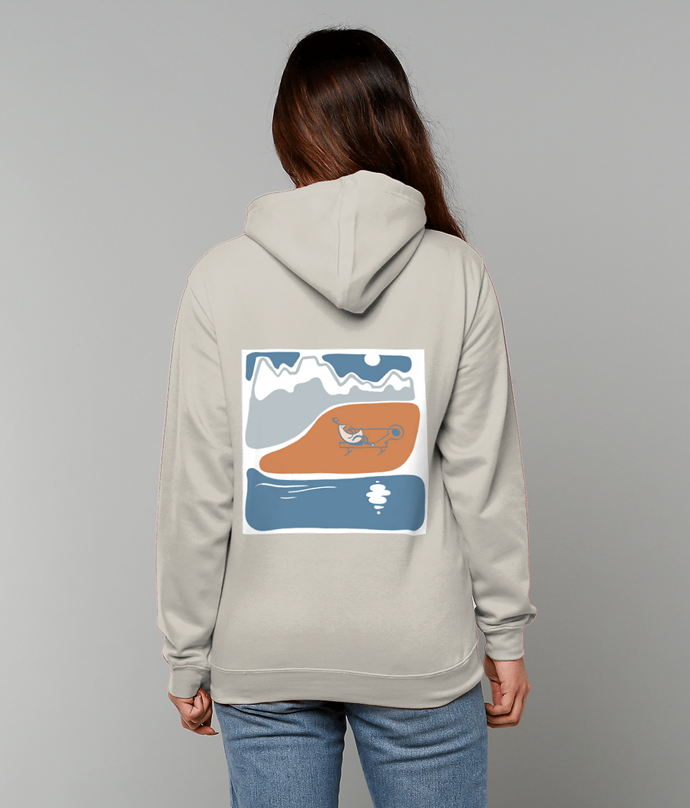 Thumbnail: Rowing deer lightweight hoodie (light colours)