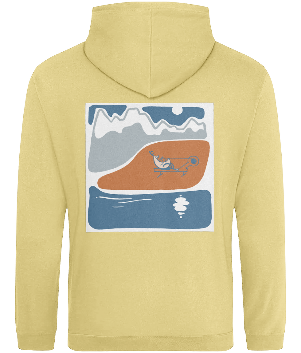 Thumbnail: Rowing deer lightweight hoodie (light colours)