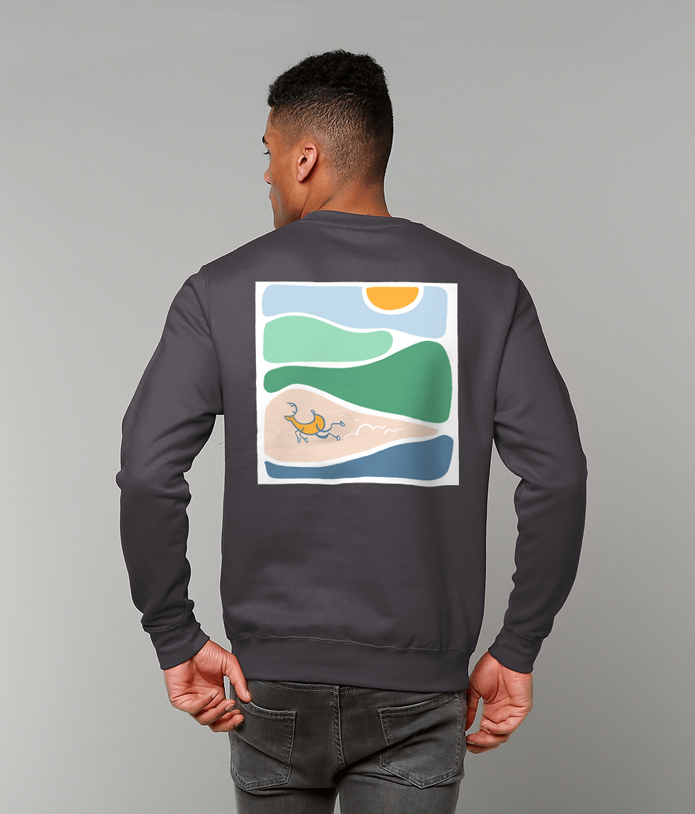 Thumbnail: Running deer (dark colours)