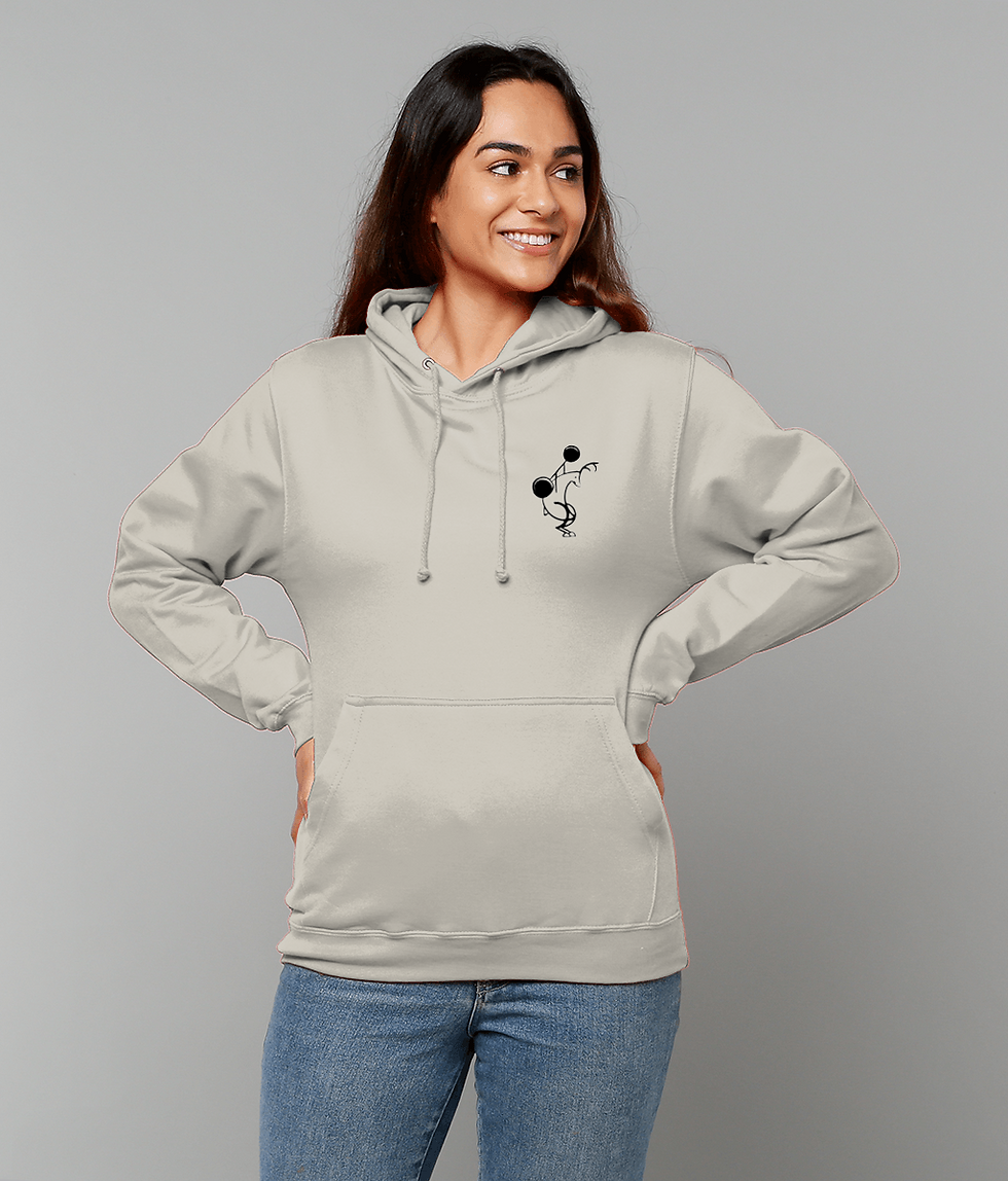 Thumbnail: Squatting deer lightweight hoodie (light colours)
