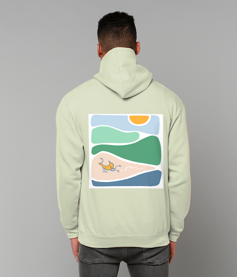 Thumbnail: Running deer lightweight hoodie (light colours)