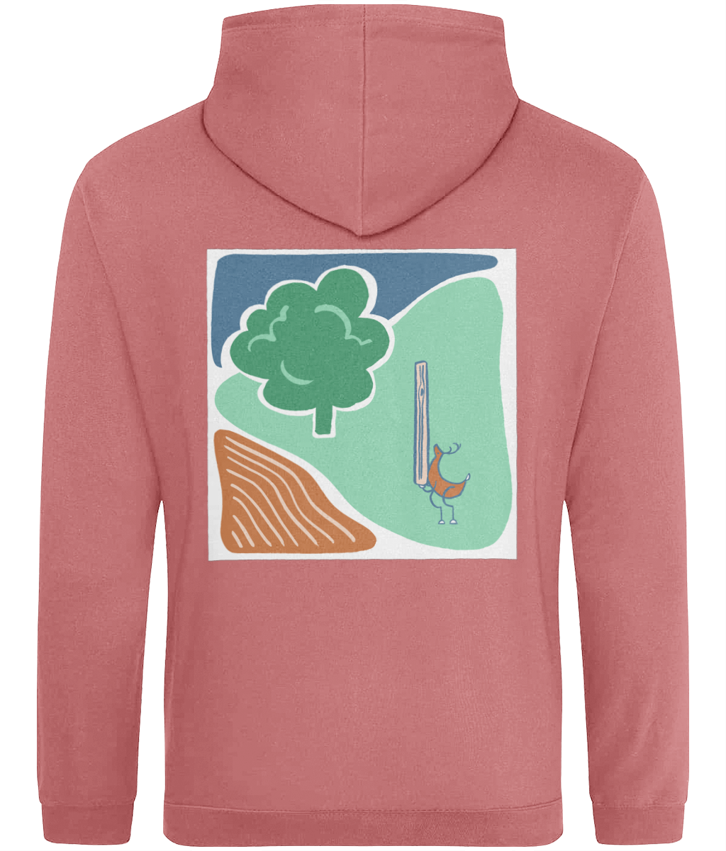 Caber toss deer lightweight hoodie (light colours)