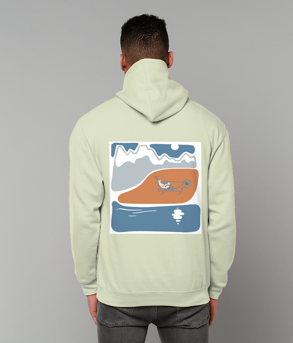 Thumbnail: Rowing deer lightweight hoodie (light colours)