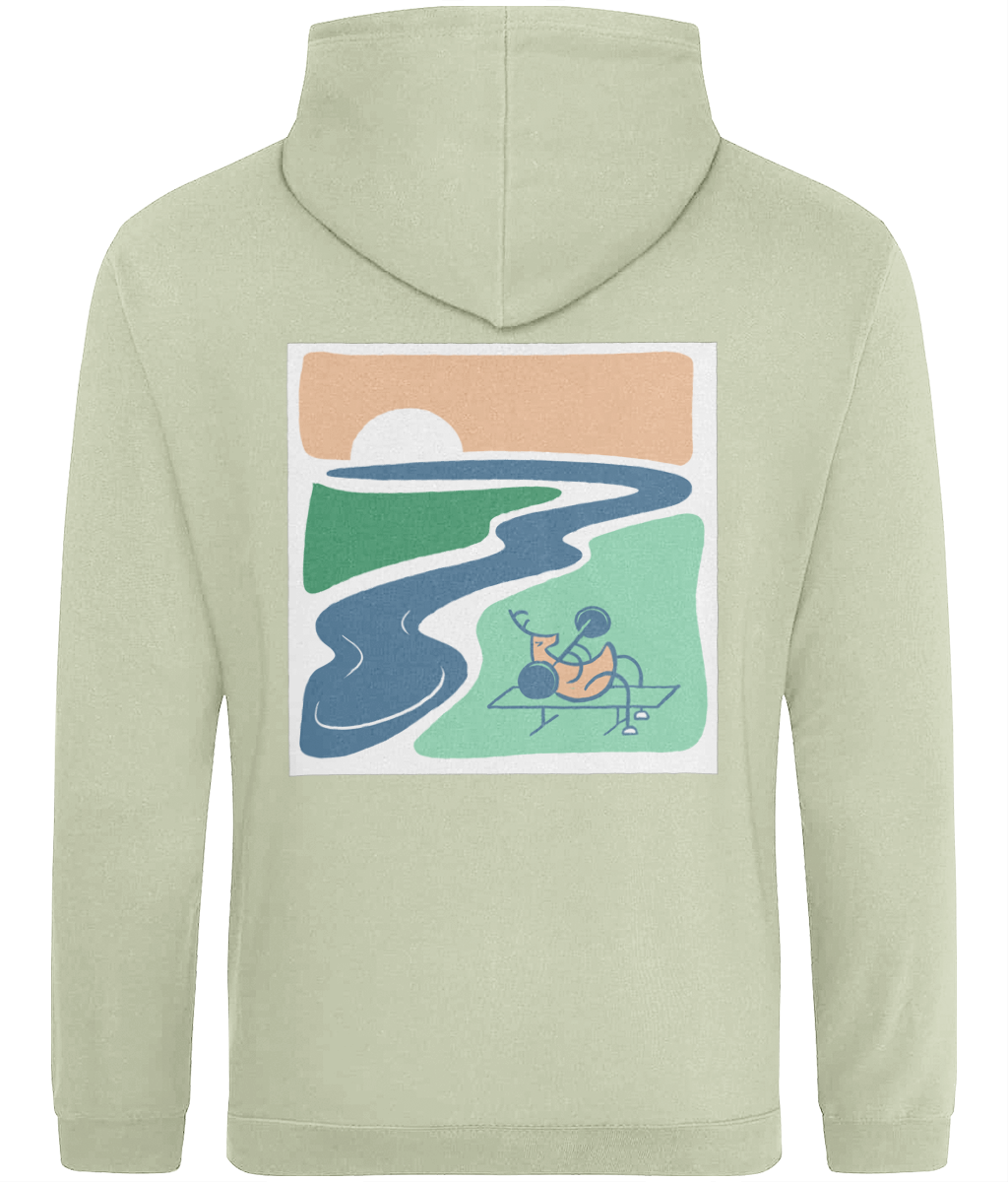 Bench press deer lightweight hoodie (light colours)