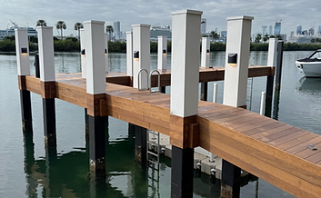 Dock repair and new dock construction with pilings in Hallandale Beach, FL waterfront property