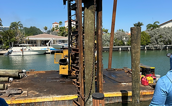 Boat dock construction project on waterfront property in Hallandale Beach, FL