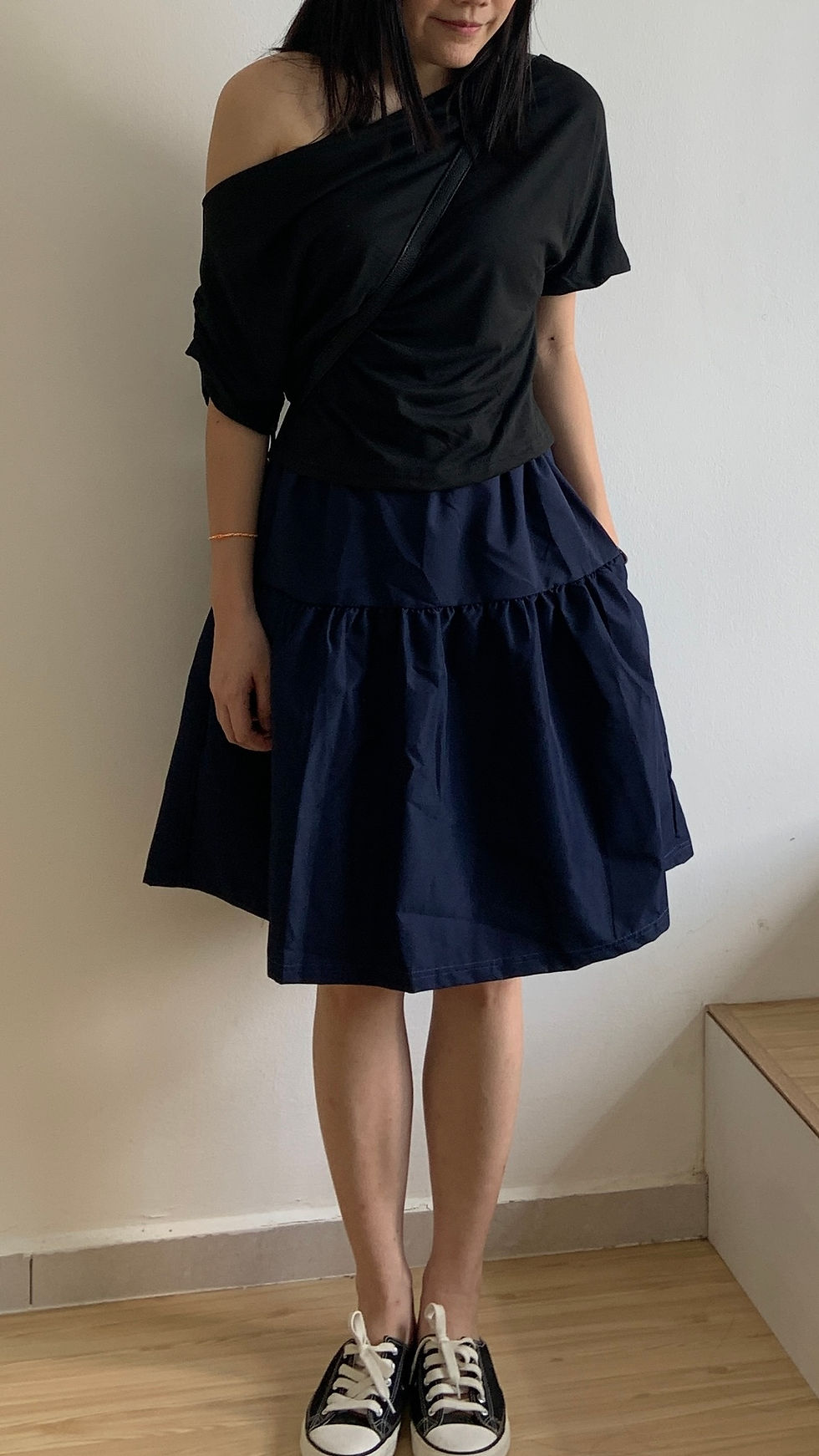 Thumbnail: Navy Midi High Skirt