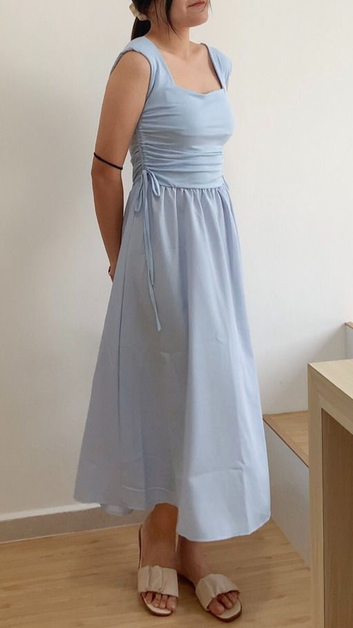 Square Tied Long Dress