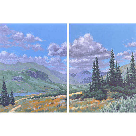 Cindy Miller Atchison  |  What a Wonderful World  |  two 30" x 40" diptych  | 
 acrylic on canvas  |  SOLD