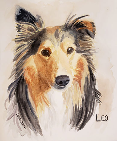 Leo Dog Painting