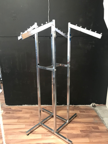 Rack para Ropa exhibidor colgador pulpo 4 Cascadas Cromado PC4 ...