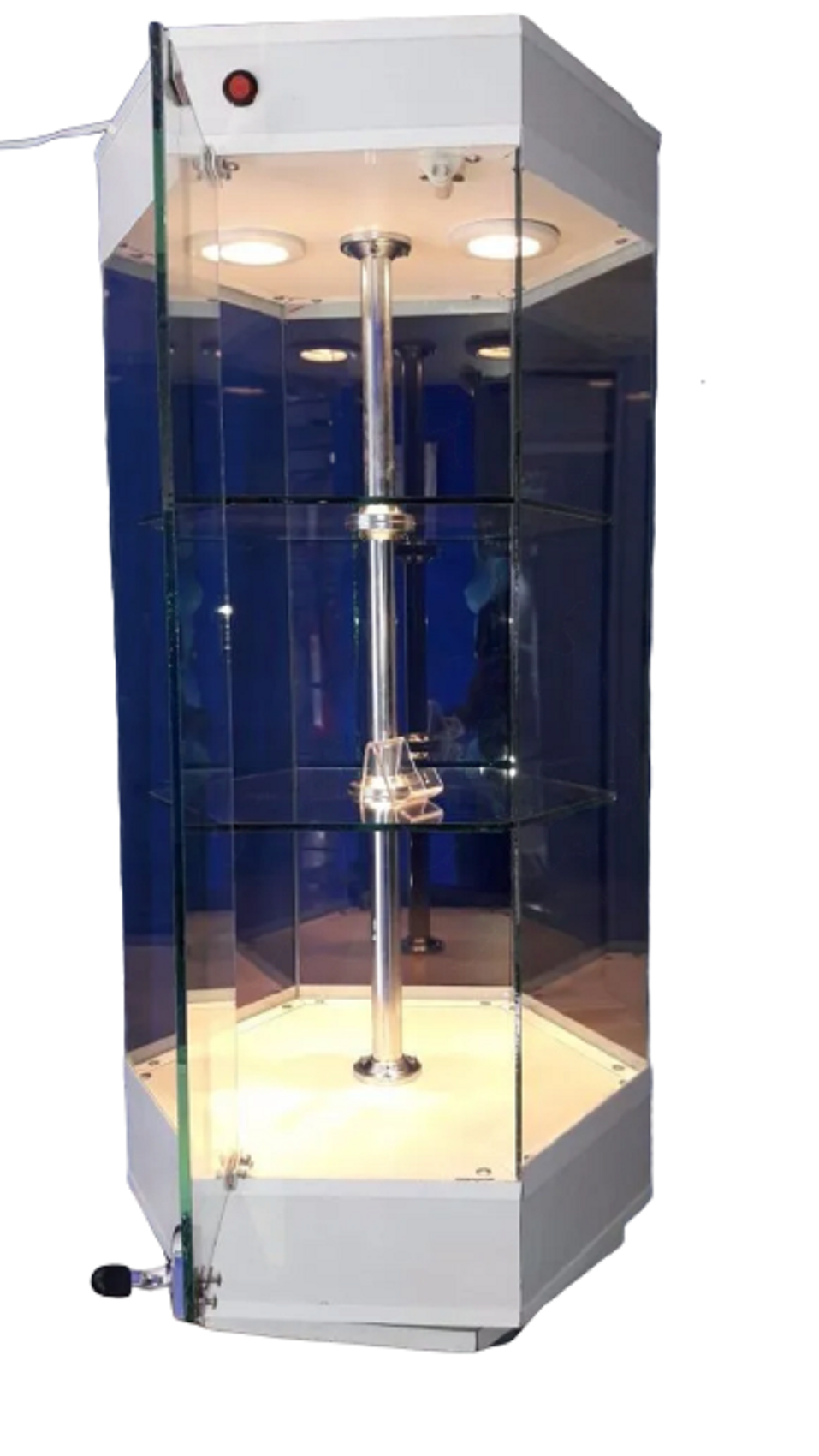 Miniatura: Aparador Vitrina  Mini Hexagonal para Mostrador 80cm Alto