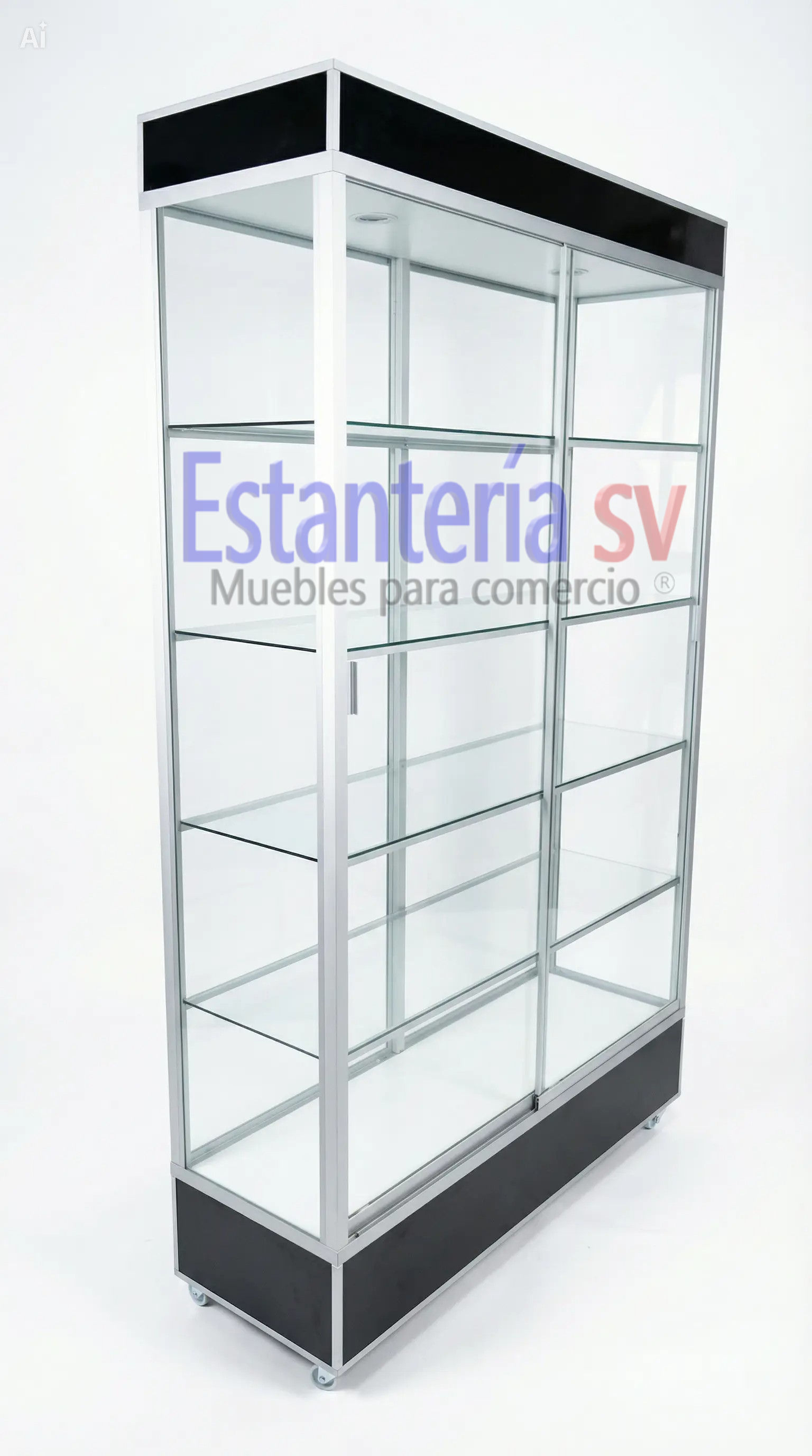 Aparador Rectangular Exhibidor Central De 1.20m De Largo